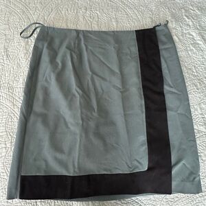 Nine West Size 14 Teal and Black Asymmetrical Suit Skirt